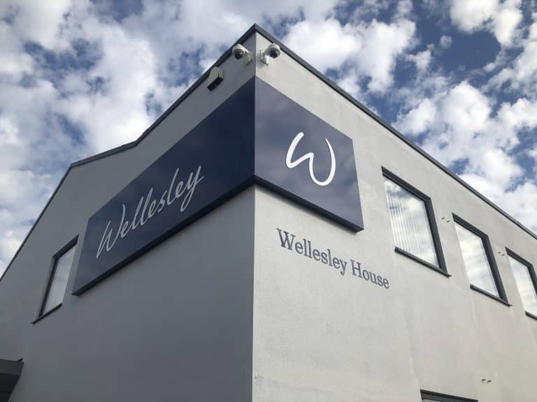 Wellesley building sign
